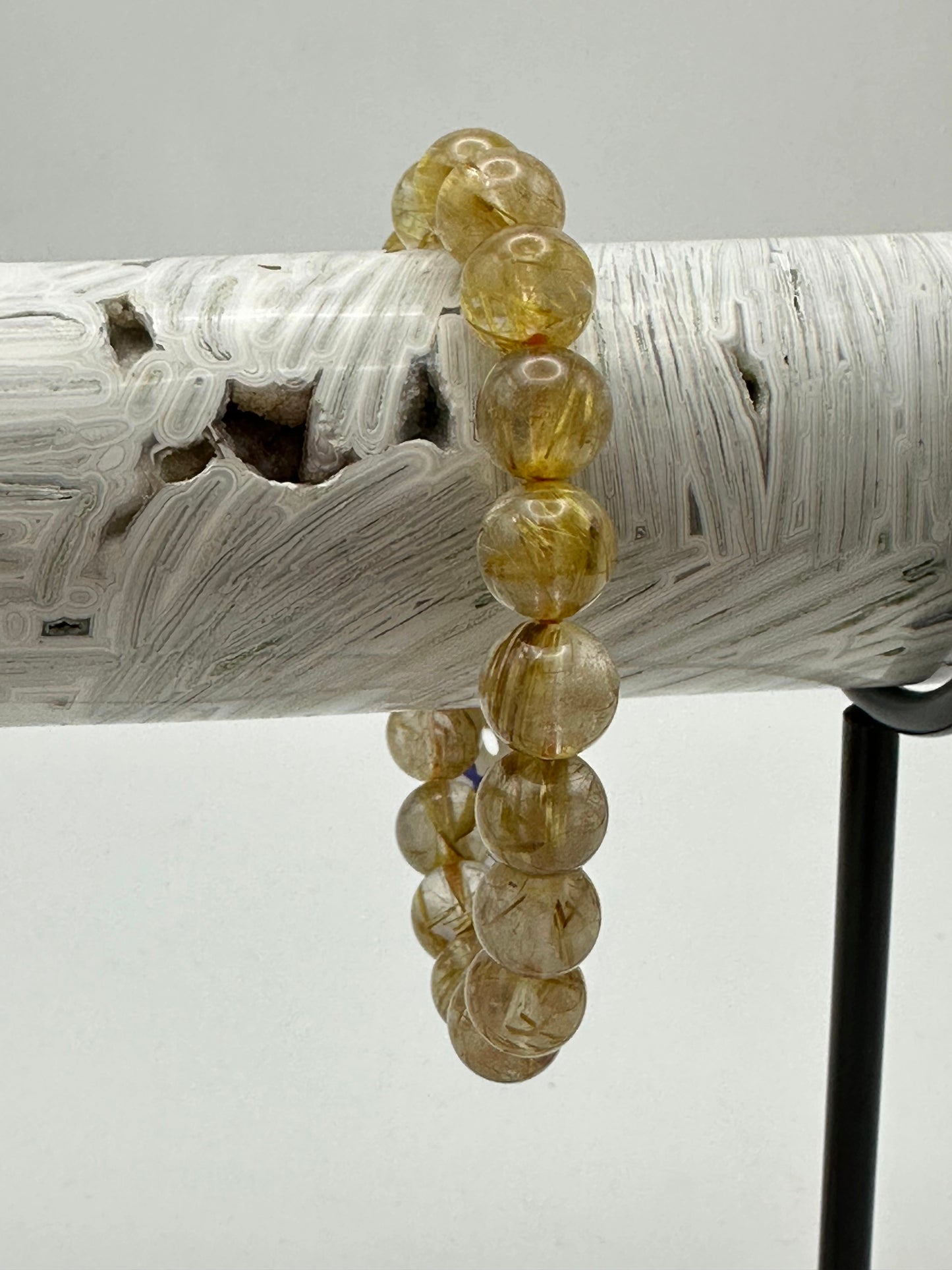 Bracelet- Gold Rutilated Quartz- Free Shipping