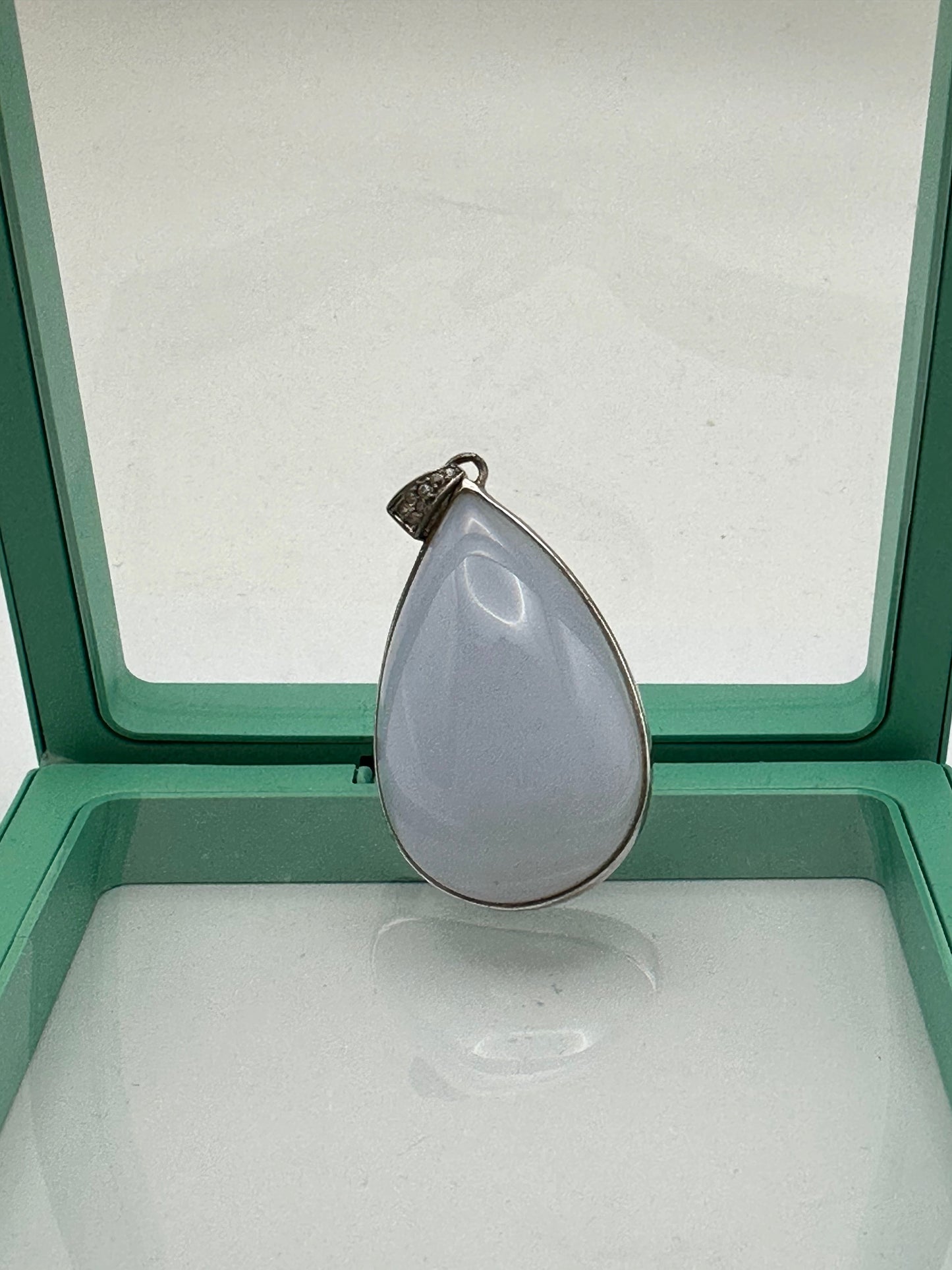 Pendant - Blue Chalcedony - Free Shipping