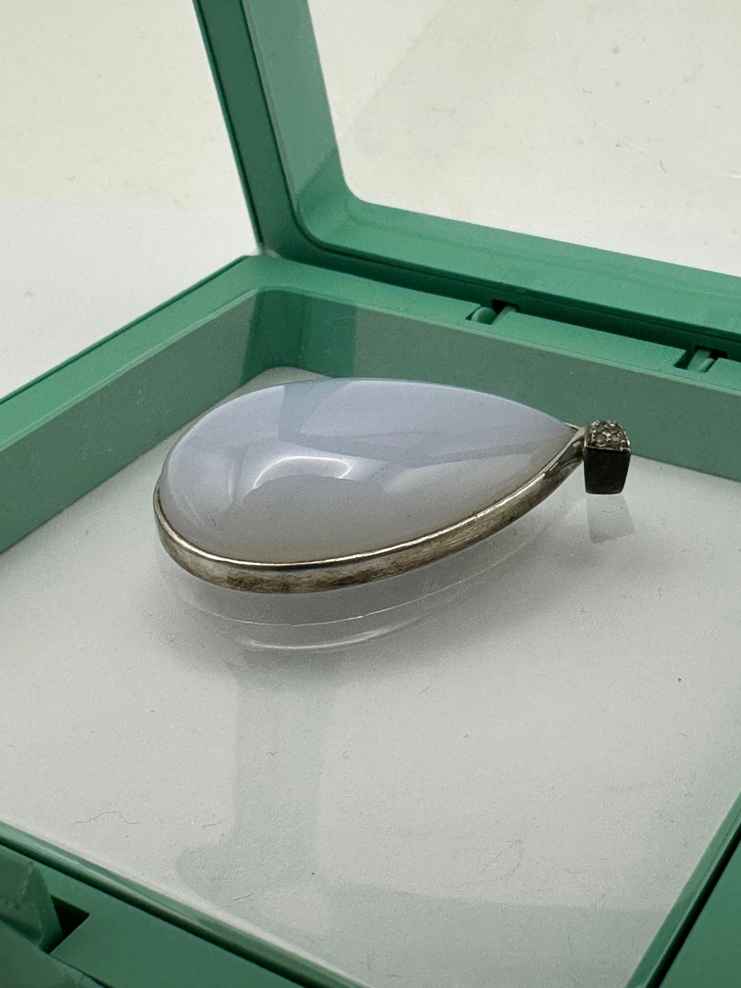 Pendant - Blue Chalcedony - Free Shipping