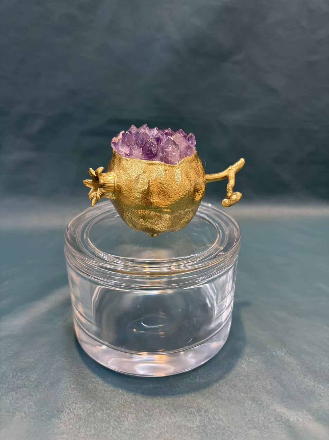 Copper Base Amethyst With Acrylic Cup