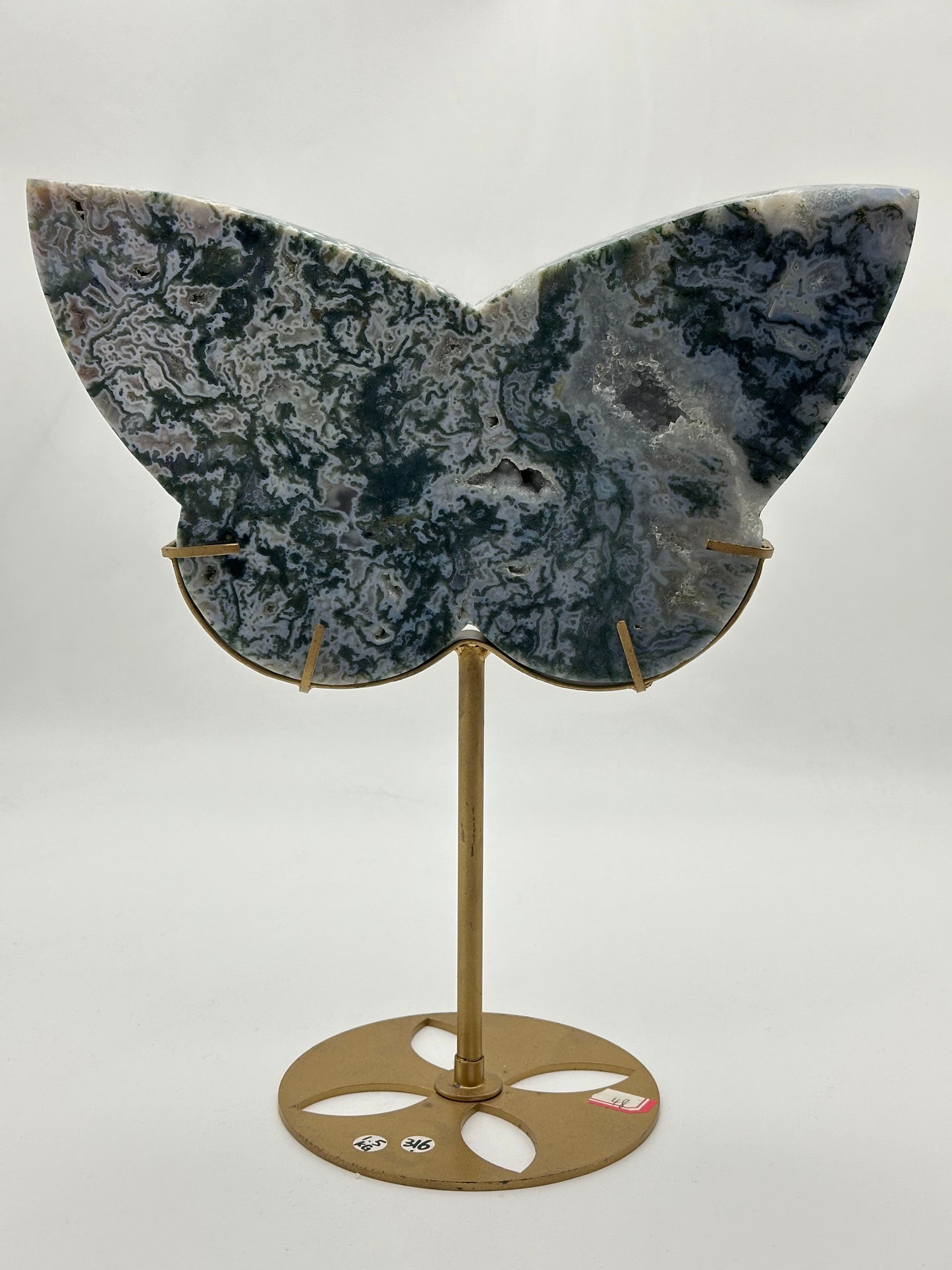 [Limited Stock] Carving -Moss Agate Butterfly Wings - Free Shipping