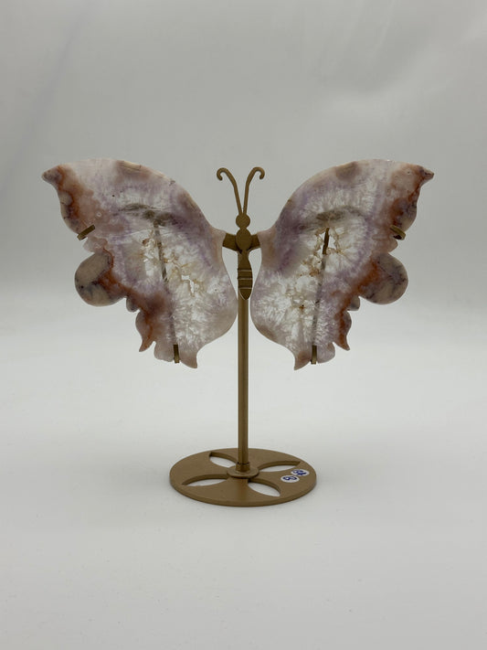 [Limited Stock] Carving - Pink Amethyst Butterfly Wings - Free Shipping