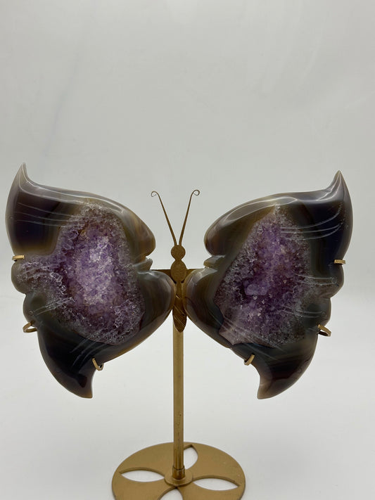 [Limited Stock] Caving - Amethyst Agate Butterfly wings - Free Shipping
