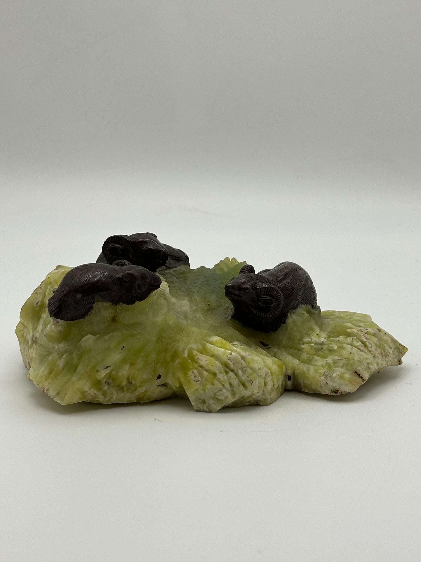 [Limited Stock] Carving - Lemon Jade Goats - Free Shipping