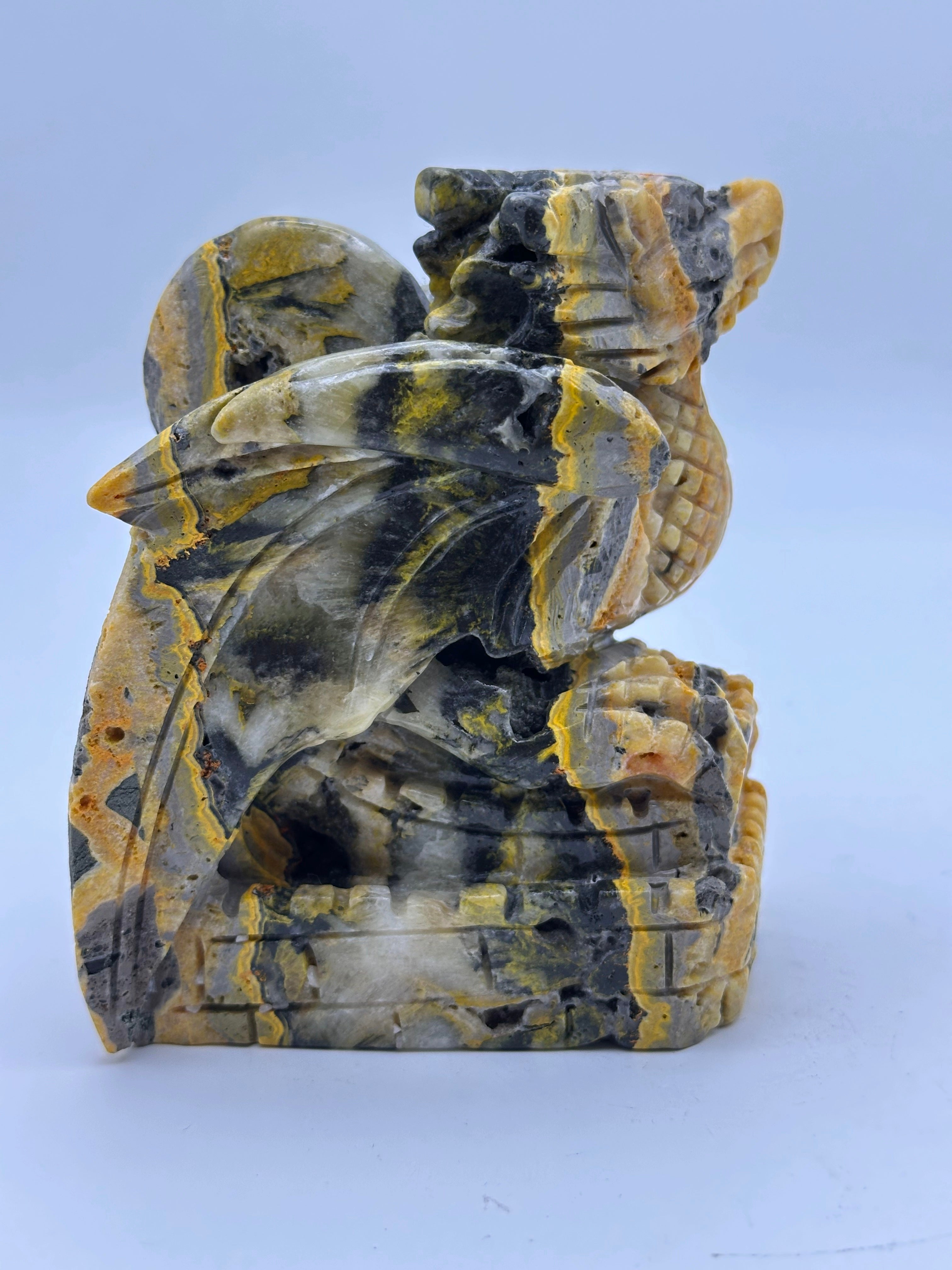 Limited Stock] Carving - Bumblebee Jasper Dragon - Free Shipping