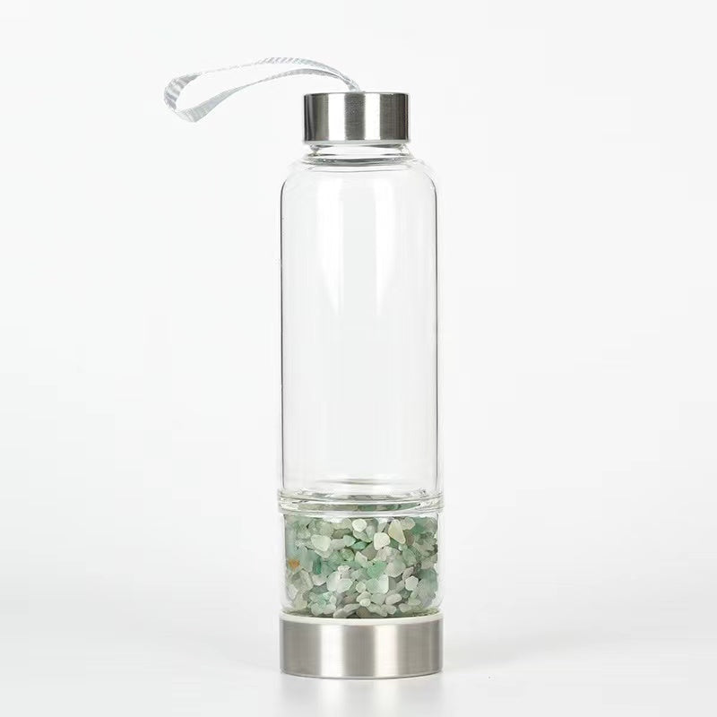 [SAVE & SHOP] Natural Crystal Water Bottle with Protective Sleeve