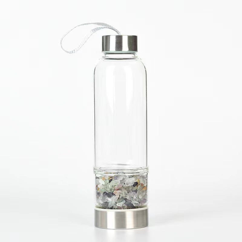 [SAVE & SHOP] Natural Crystal Water Bottle with Protective Sleeve