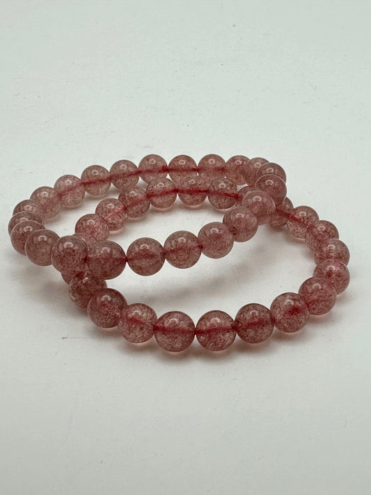Bracelet- Strawberry Quartz - Free Shipping