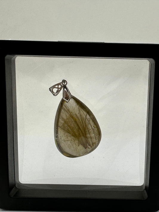 Pendant - Rutilated Quartz - Free Shipping