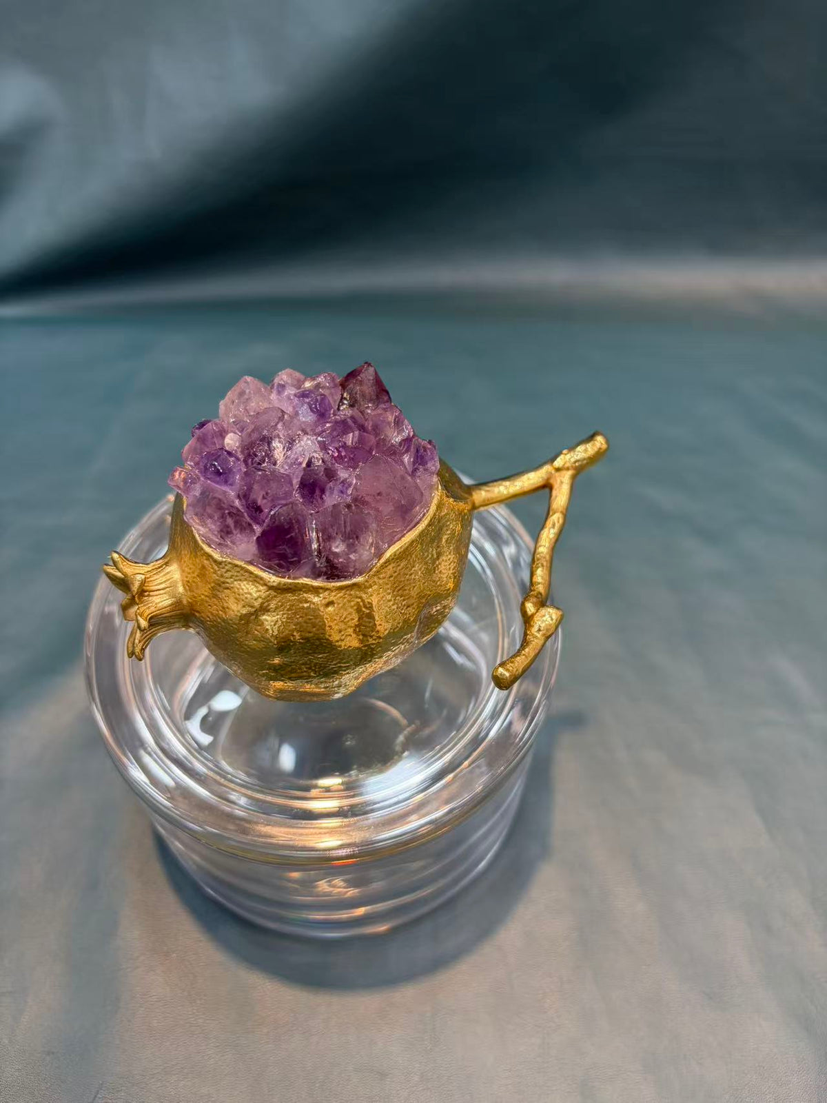 Copper Base Amethyst With Acrylic Cup