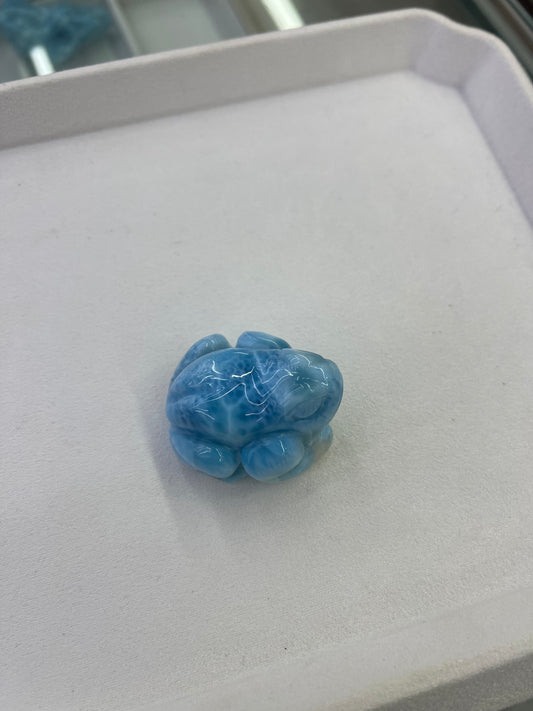 Frog Carving In Larimar Material-#Link For Amigo#