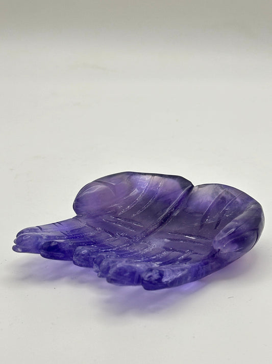 Praying Hand Bowl- Fluorite- Free Shipping
