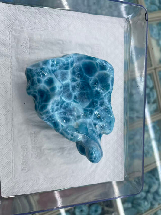 Sphere Holder In Larimar Material-#Link for Amigo#